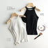 Slim Halter Neck Off-Shoulder Camisole Tops for Women - Stylish Solid Tank Tees with Chest Pad for Comfortable Summer Wear